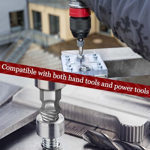 Damaged Screw Extractor Set ? 10 Pcs Easy Out Stripped Screw Remover Tool for Screws and Broken Bolts ? Reverse Drill Bit Extractor Set for Rusted or Stuck Hardware and Tight Spaces