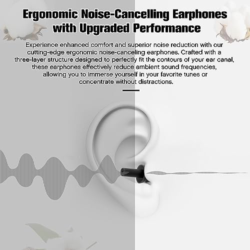 TrelaCo 200 Pairs Silicone Ear Plugs Soft Reusable Waterproof Ear Plugs for Sleeping Noise Swimming Hearing Protection Earplugs Shooting Construction Hunting Music Concerts (Black)