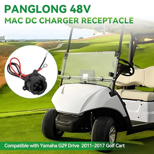 Panglong 48V MAC DC Charger Plug Receptacle for Yamaha G29 Golf Cart - OEM# JW9-H6181-00