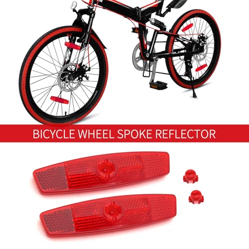 Bicycle Spoke Reflectors - 2pcs Red Safety Warning Reflectors
