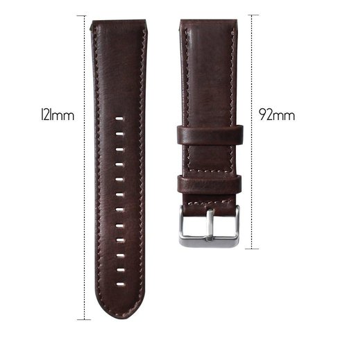 Lamshaw Compatible with COROS PACE 3 Bands, 20mm, 22mm Genuine Leather Band Replacement Smartwatch Strap Wristband Compatible for COROS PACE 3 / APEX 2 Pro / APEX Pro / APEX 46mm/APEX 2 / PACE 2 / APEX 42mm Smartwatch (22mm size band, Coffee)