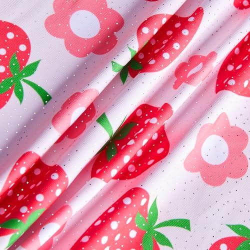 Gymnastics Leotard for Girls with Built-in Shorts - 2-3T Strawberry