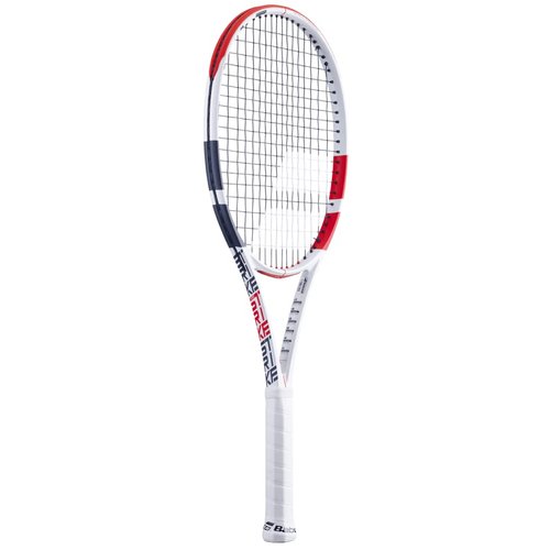 Babolat Pure Strike 100 Tennis Racquet Racquet - Strung with 16g White Syn Gut at Mid-Range Tension (4 1/4" Grip)