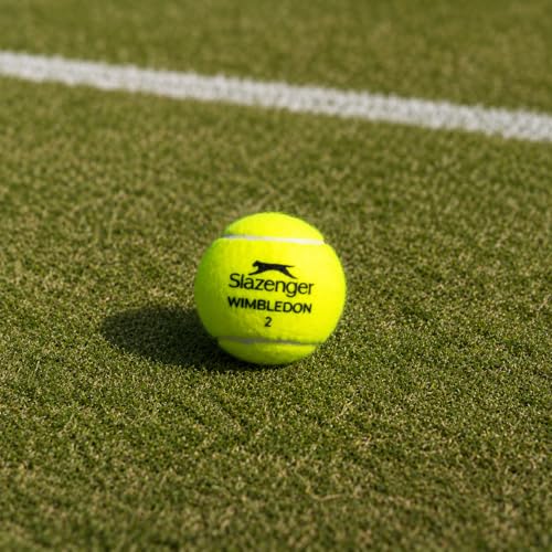 Slazenger Wimbledon Official Tennis Balls - Pack of 4, All-Court, Hydroguard Technology