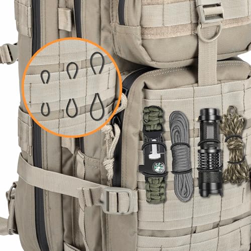 15PCS Tactical Molle Backpack Attachment Set - Elastic Webbing - Black