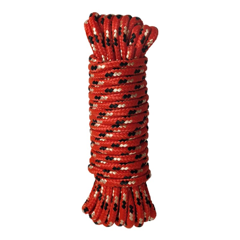 Diamond Braided Polypropylene Rope Nylon Rope Mix Thick Heavy Duty Ropes 1/4 inch 25ft High Strength Rope Perfect for Clothesrope Camping Hiking and Other Outdoor Activities 1/4 25ft 3Pack