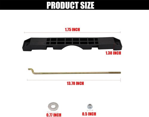 CartClan Golf Cart Battery Hold Down Plate with Rods Washers & Nuts Kit for 2008.5-Up Club Car DS 12V Batteries Models OEM# 102777401 103574901
