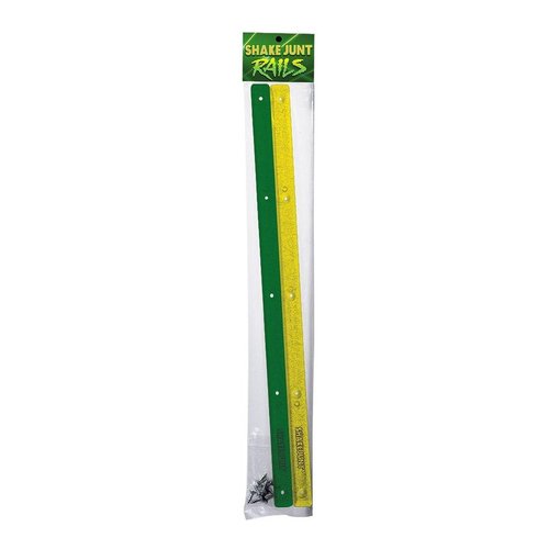 Shake Junt Skateboard Rails Yellow/Green with Wood Screws