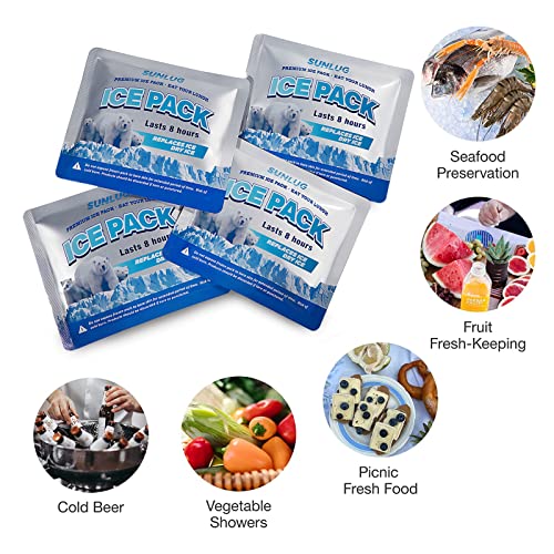 Reusable Ice Packs for Coolers - 2 Pack Lunch Box Ice Packs