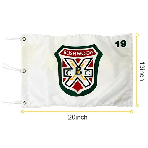 2BUT Standard Bushwood Country Club Golf Pin Flag Practic Putting Green Golf Flag For Backyard Garden Double-Sewn 600D Nylon Miniature Pin Flag (20"x13" Grommet)