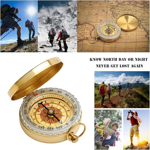 Metal Outdoor Compass for Hiking, Camping & Navigation