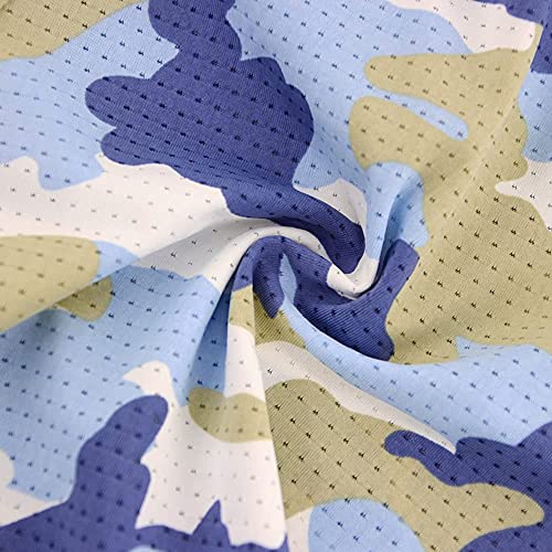 Boys Athletic Camo Shorts with Pockets - Sky Blue
