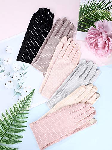 SATINIOR Women Summer UV Protection Gloves - Pastel, 6 Pairs