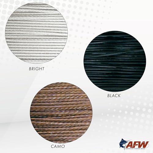 Nylon Coated Stainless Steel Fishing Wire Leader - Black, 30ft, 10 lb Test