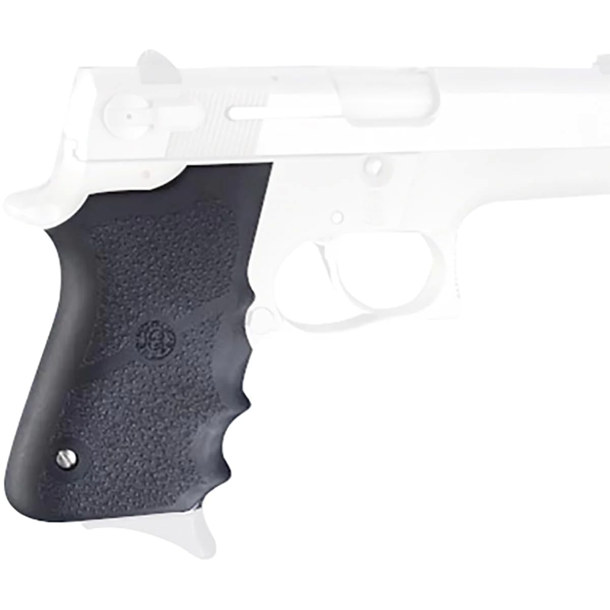 Hogue OverMolded Rubber Grip with Finger Grooves for S&W 6906 Series, Black - 69000