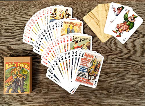 Vintage Circus Playing Cards - Unique Poker Deck with Clowns & Animals