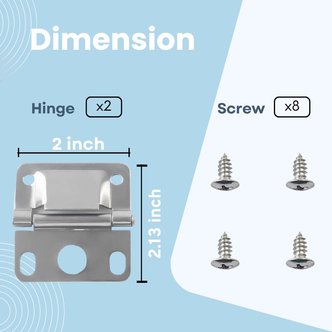 Cooler Stainless Steel Hinges for Coleman,4 Pack Coolers Replacement Parts for Coleman 5235 5250 5286b 6262 6270,Camping Coolers Accessories with Screws Set