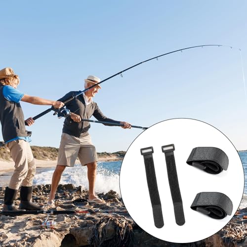 20-Pack Elastic Fishing Rod Straps - Stretchy Organizers for Rods