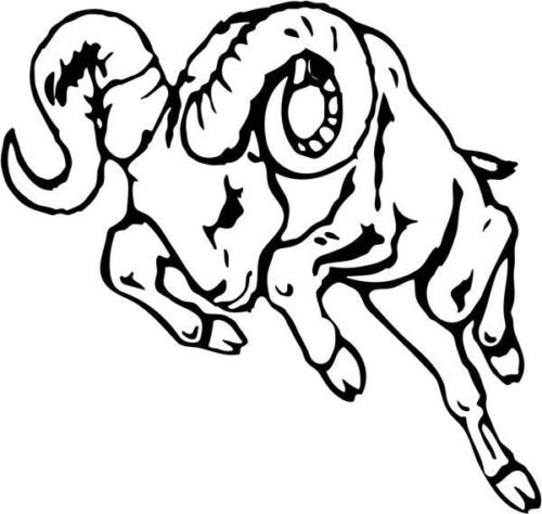 Ram Wildlife Vinyl Decal - Weatherproof Graphic for Cars and Windows