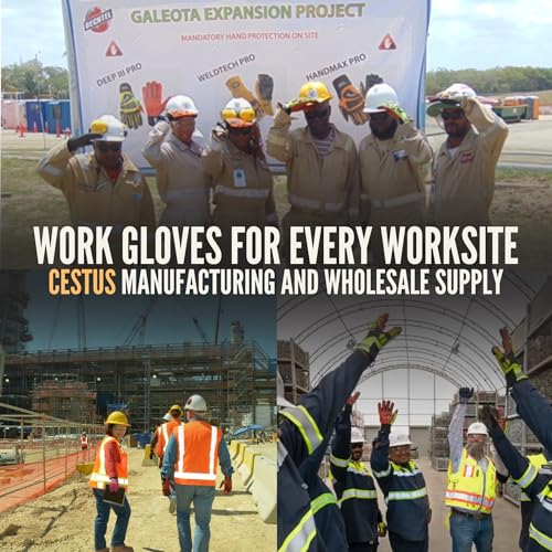 Cestus 3219, Goatskin Leather Impact Gloves, ANSI Cut A5, Heavy Duty Work Gloves for Construction Oilfield Demolition