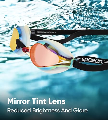 Speedo Fastskin Speedsocket 2 Mirrored Swim Goggles - Anti-Fog, Adjustable