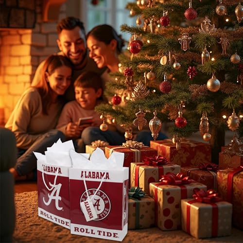 Alabama Crimson Tide Gift Bag - Medium Size with Tissue Paper