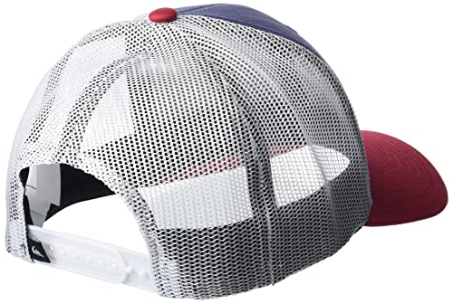 Quiksilver Men's Easy Does It Snap Back Trucker Hat Navy/RED One Size