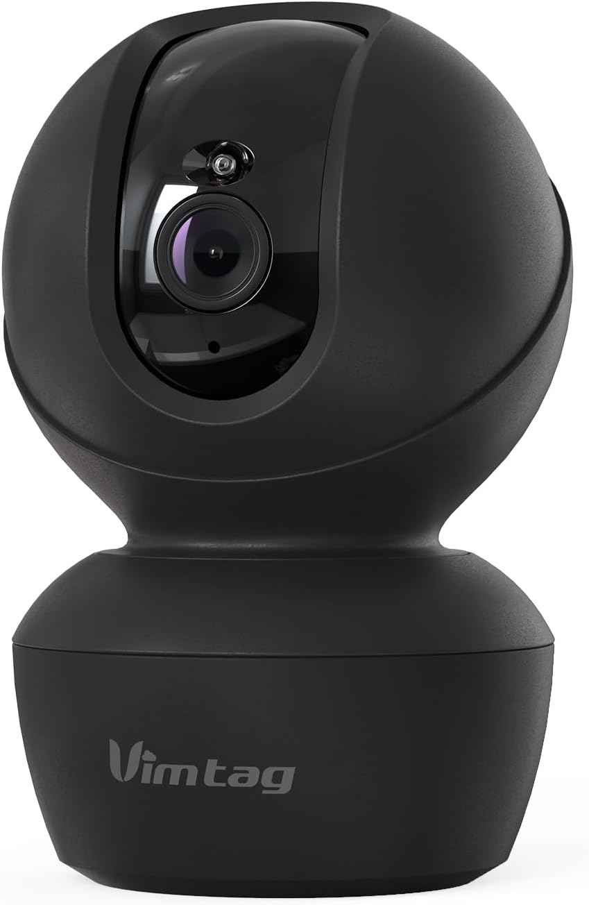 VIMTAG 2.5K Indoor Security Camera with 360° Pan & 2-Way Audio - Pet & Baby Monitor with AI Detection & Night Vision