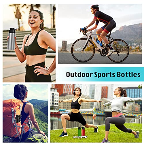 20 Oz Black Aluminum Water Bottles, 10 Pack with Snap Lids – Leak Proof, Reusable Sports Bottle