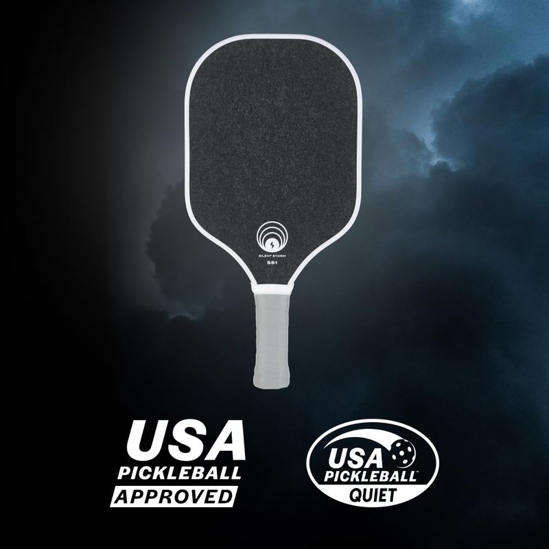 OWL Sport SILENT STORM Pickleball Paddle, 100% USAPA Tournament & League Approved, Max Control Play 16 MM Core, Patented High Performance Surface, Over 50% Noise Reduction, for All Skill Levels