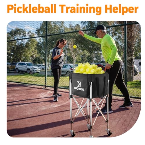 Tennis Ball Hopper for 200 Balls - Adjustable 33-47" Height