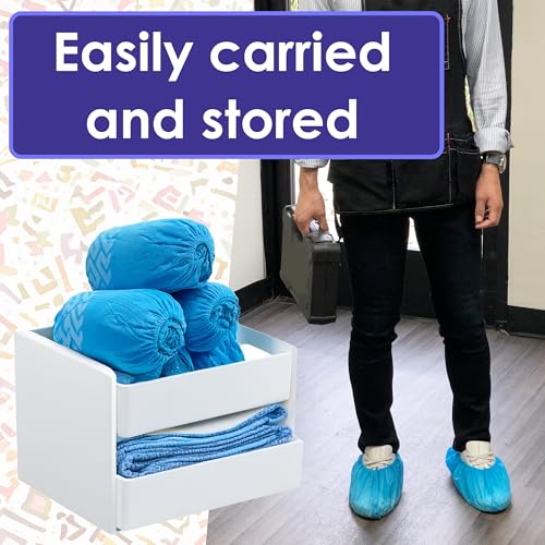 100 Pack Extra Large Disposable Blue Boot and Shoe Covers - Indoor Reusable Shoe Covers Disposable - Non Slip Booties - Fits US Men's Size 14 and Women's 16 Size