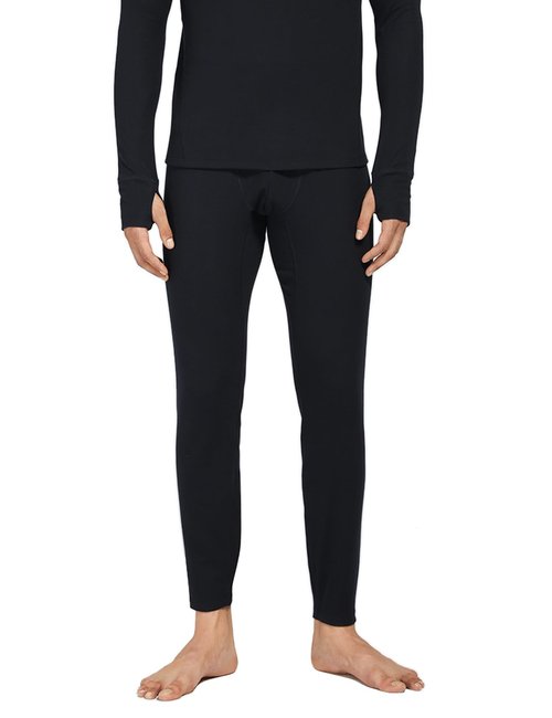 gagli Thermal Underwear Bottoms for Men, Thermo Pants Fleece Lined Leggings Soft Warm Base Layer - Lightweight Long Johns for Cold Weather Black