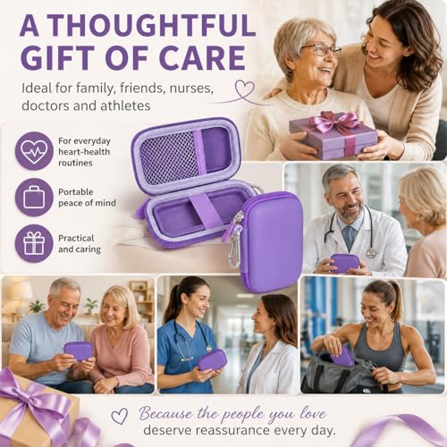 Heart Rate Monitor Case with Pill Box for KardiaMobile - Purple