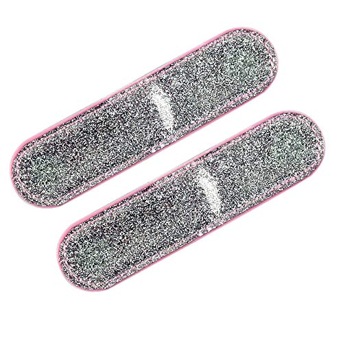 GOLTERS 2-Pack Silver Glitter PVC Golf Hat Clips for Women & Men
