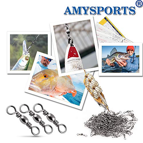 Fishing Swivels - High Strength Stainless Steel, Size 6 (60lb), 50 pcs