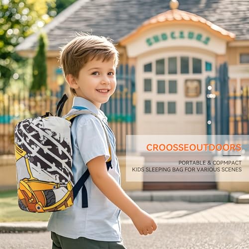Kids Sleeping Bag for Camping - Lightweight 3-Season Warm Bag, Yellow