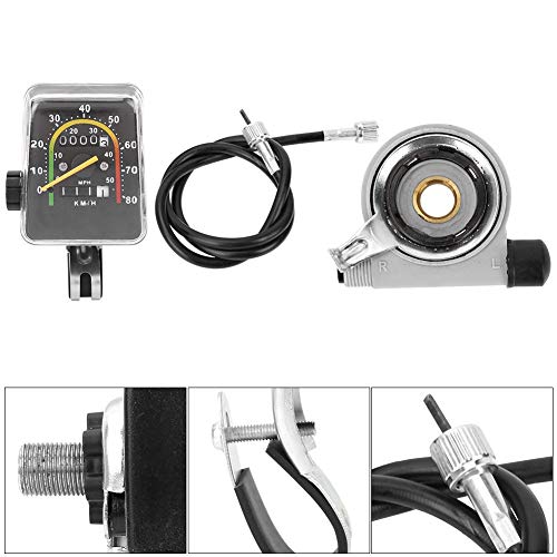 Mechanical Bike Speedometer with LCD Display - Odometer for 26-29 Inch Bikes