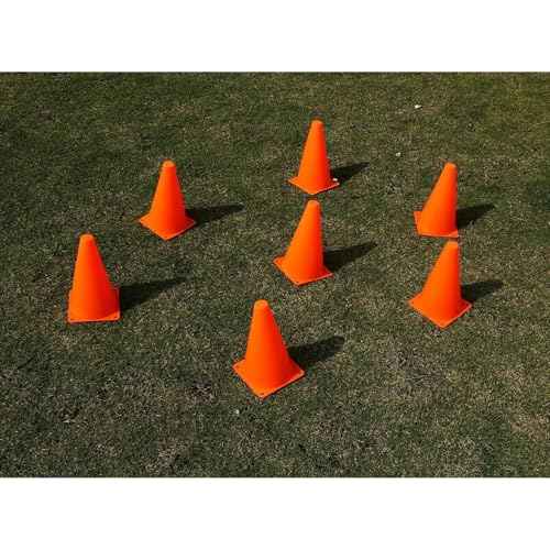 Juvale Motorcycle Practice Cones - 9" x 5.5", Orange, 12-Pack - Cones for Parallel Parking Practice & Training - Agility & Traffic Control for Sports & Parking Areas