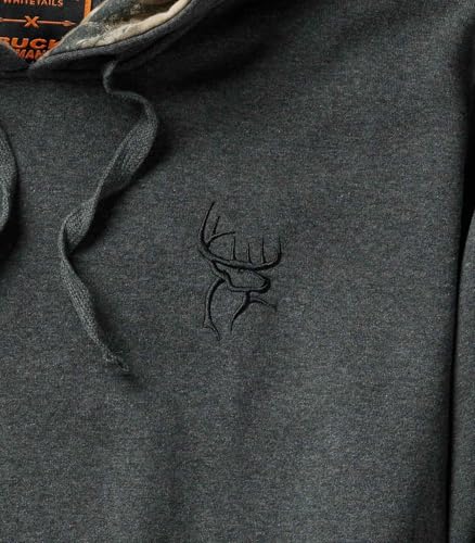 Legendary Whitetails Buck Commander Trailhead Camo Hoodie – Standard, Large, Charcoal Heather
