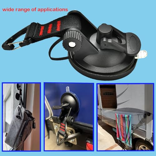 Heavy-Duty Suction Cup Anchors with Hooks – 4Pack Car Camping Tarp Tension & Window Mounts