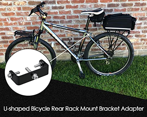 Bike Rear Rack Mount Adapter with Screws - Black