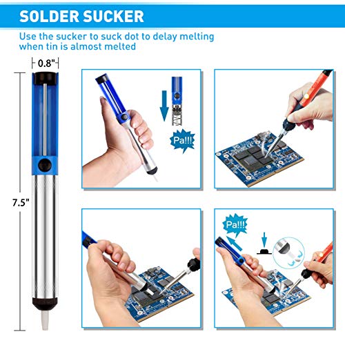 Soldering Iron Kit, 60W Upgraded Soldering Kits Adjustable Temperature Welding Tool Solder Irons Pen with On/Off Switch Use for Electrical Repairs