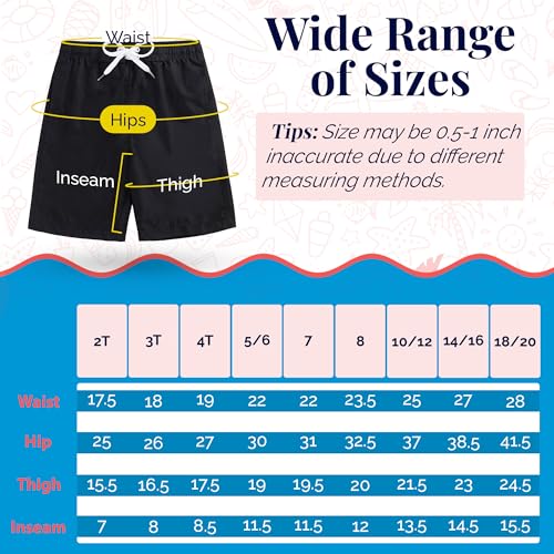 SIX ISLANDS Boys Swim Trunks 14-16 Years Quick-Dry Black Sunny Shoreline