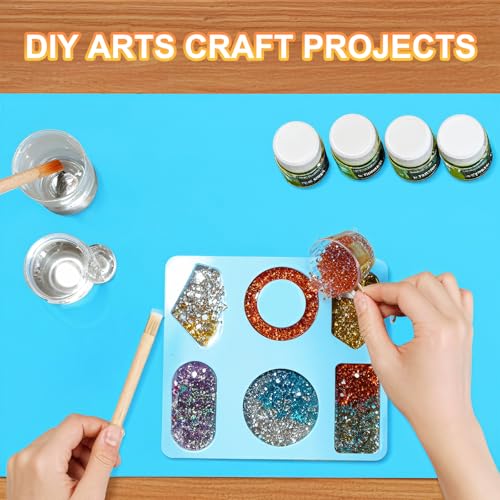 2-Pack Silicone Crafting Mats, 15.7" x 11.8" Nonstick Heat-Resistant Table Mat