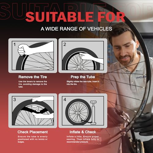 Heavy Duty Bike Inner Tubes 14-29 x 1.75-2.125 Inch - 2 Pack