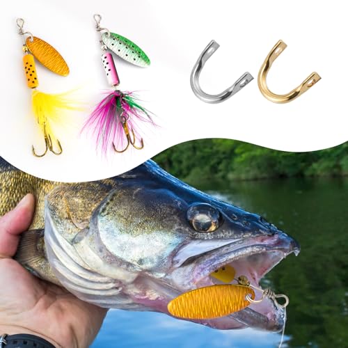 Dr.Fish Silver #3 (1/4") Spinner Clevises 100 Pack for Spinnerbaits & Lures