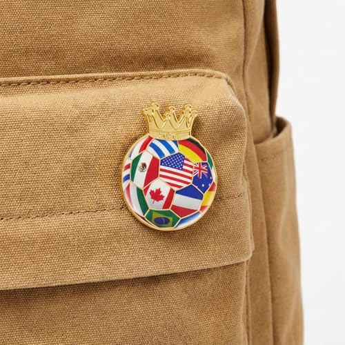 2026 Soccer Commemorative Pin with Display Case - Gold Crowned Design