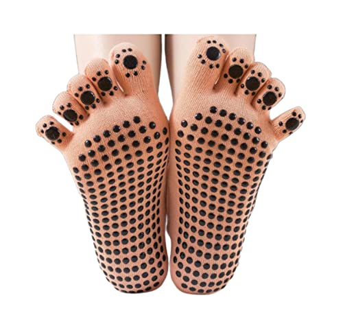 Women's Non-Slip Full Toe Yoga Socks with Grips for Pilates & Ballet