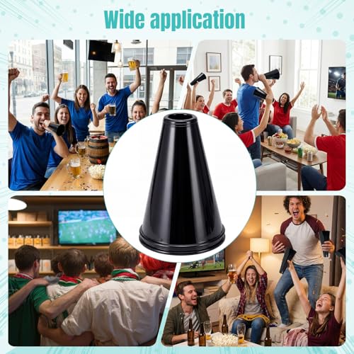 Black Plastic Cheer Megaphones - 2 Pcs Noisemaker Set